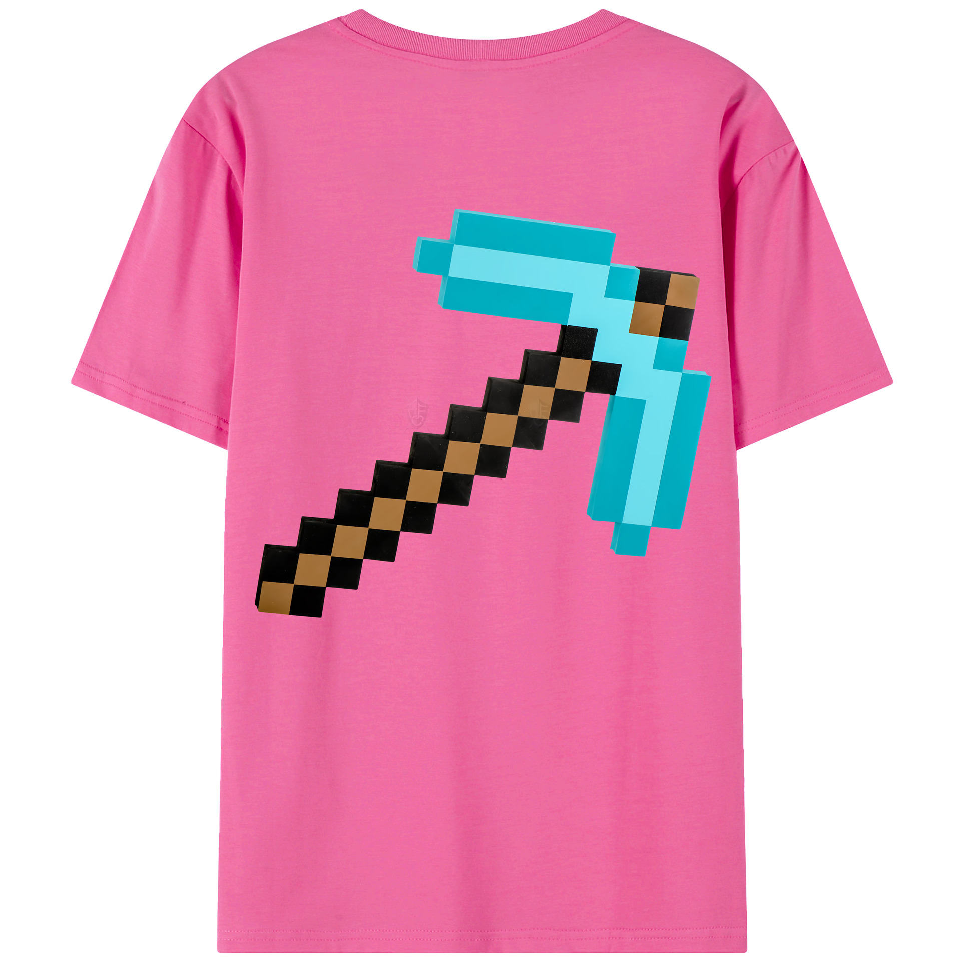 （画像用） マインクラフト ブロックの世界 Minecraft MC Block world レディース半袖Tシャツ(バックプリント)